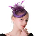 Sinamay And Goose Feather Fascinator Hat Wedding bridal Decoration 10x20CM