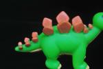 Small Green Vinyl Mini Dinosaurs , Mini Dinosaur Figures PVC Material