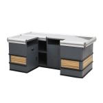 Cold Rolled Steel Cashier Cabinet Checkout Counter 550 - 1200mm Width Options
