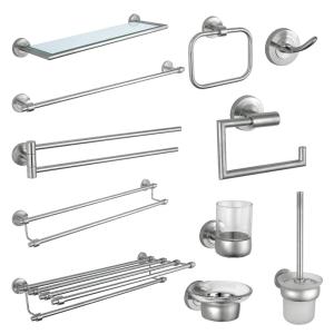 Wholesale 11 Piece Bathroom Hardware Set Chrome Polished Stainless Stee 304l Silver Bathroom Fittings from china suppliers