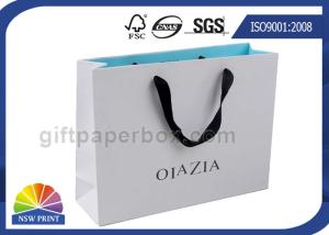 Wholesale Grosgrain / Cotton Handle Shopping Paper Bags For Retail Promotion from china suppliers