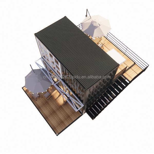 20ft Prefab Shipping Tiny Houses Container House Movable Prefabricated House for Shop in Chinese Design Style