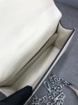 Authentic Crocodile Skin Women White Flap Bag Genuine Alligator Leather Lady