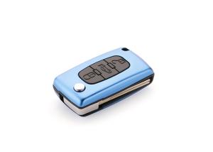 Wholesale Car Key Case Shell Aluminum Folding Remote Shell For Peugeot Blue Peugeot Key Shell from china suppliers