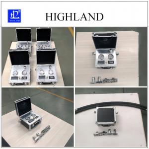 China Highland brand hydraulic flow meters with two pressure gauges on sale