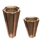 European style luxury shiny rose gold garden planter flower pot