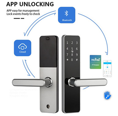 Smart Door Lock Keyless NFC / IC Card Smart Hotel Systerm APP