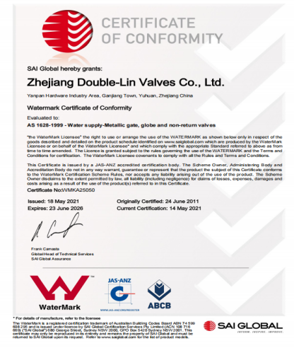 Brass Dual Check Valve 3/4×1 Inch 232 psi BS2779 Thread