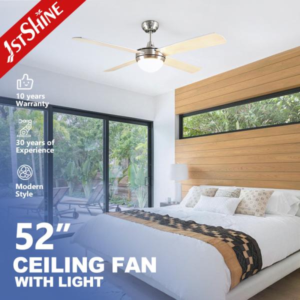Modern Comfort Room 52" Ceiling Fan with Remote Control and LED Light NO Dimmer