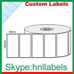 Wholesale Custom Thermal Label 102mmx48mm/1 Plain D/Thermal Roll Perm,Perfs, 1,000Lpr,38mm core from china suppliers