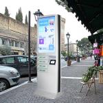 Advertising Public Coin Operated Multi Cell Phone Charging Kiosk With Safe Lock