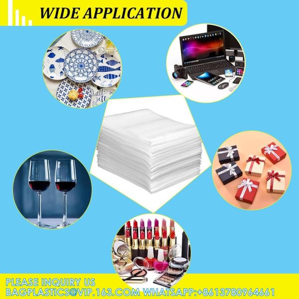 Foam Wrap Cushion Pouches, 8x12 Inch Foam Pouches For Safeguarding Mugs,Cups,Glasses,China And Dishes