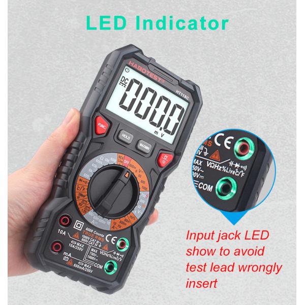 Black 6000 Counts 1000V Digital Graphing Multimeter