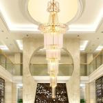 Luxury Pendant Modern Hanging Lighting Gold Metal Crystal Chandelier