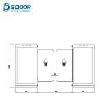 Retractable SS304 Pedestrian Security Gate Rfid Card Reader