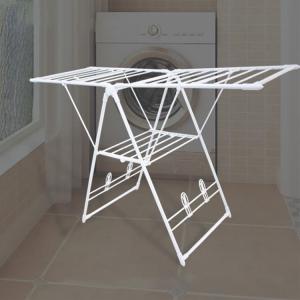 Wholesale Large Capacity Folding Clothes Hanger Rack K Shape 2 Layer from china suppliers