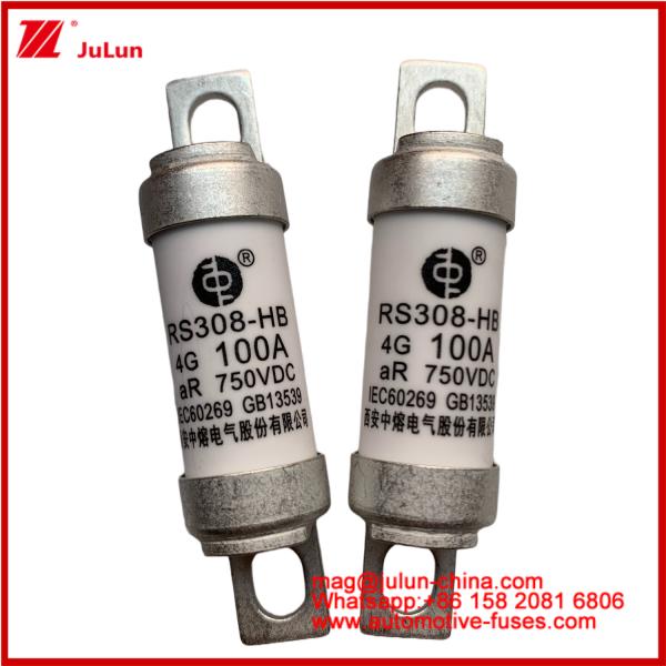 RS308-HB 4G 100A aR 750VDC 50KA Fuse Electric Vehicle Automobile Electr Battery