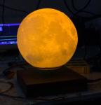 square wooden base magnetic floating levitate bottom moon bulb lamp 6inch