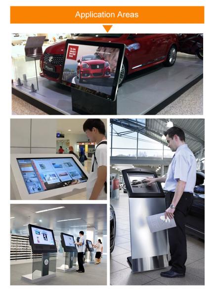 Stand Alone 55 Inch Touch Screen Information Kiosk Hire App / Wifi / Software Control