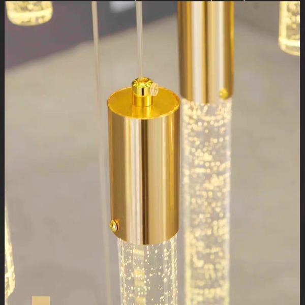 Hotel Corridor Staircase Crystal Stick Pendant Light Balcony Hallway Hanging Fixtures