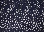 Navy Blue Punched Leather PU+ Polyester Composition Anti - Aging For Garment