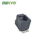 52D Series Single Port 6P6C RJ11 Jack Black Connector DGKYD52D1144IWW6SB3009