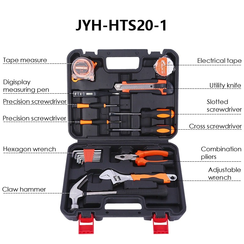 JYH-HTS19-1 Construction Installation set Power tool set Home maintenance electrician woodworking set hand drill tool