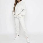 Custom Logo Winter High Quality Casual Wool Sweatpants and Hoodie 2 Piece Sets