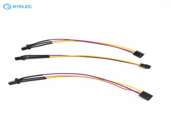 Male To Female Shielded Cable Assembly , Electronic Black Soldering Wiring