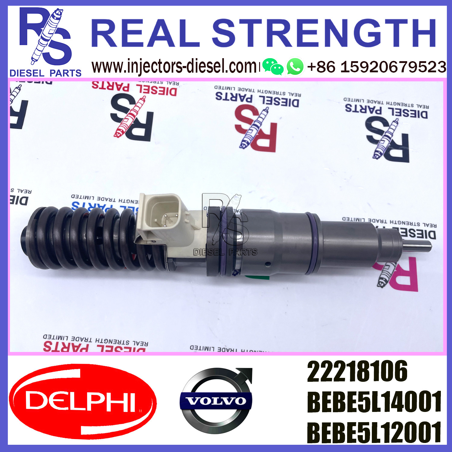 DELPHI 4pin injector 22218106 Diesel pump Injector V-O-L-V 22218106 BEBE5L14001 BEBE5L12001 E3.5 for VOVLO MD16 US13