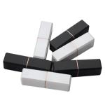 Black Color Make Your Own Empty Lipstick Tube , Plastic Lipstick Containers