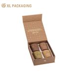Custom Logo Tea Box Kraft Paper Box Gold Foil Logo Magnetic Closure Tea Gift Box