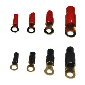 Wholesale Audio Crimp Ring Terminal Gold Plated 0GA/ 2GA /4GA /6GA /8GA / 10GA from china suppliers