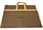 PP Non Woven Suit Zippered Garment Bags With Handles / Zip Closure Brown Color