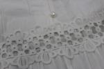 White Custom Womens Dresses Short Sleeve Dresses With Lace Trims Spring Summer