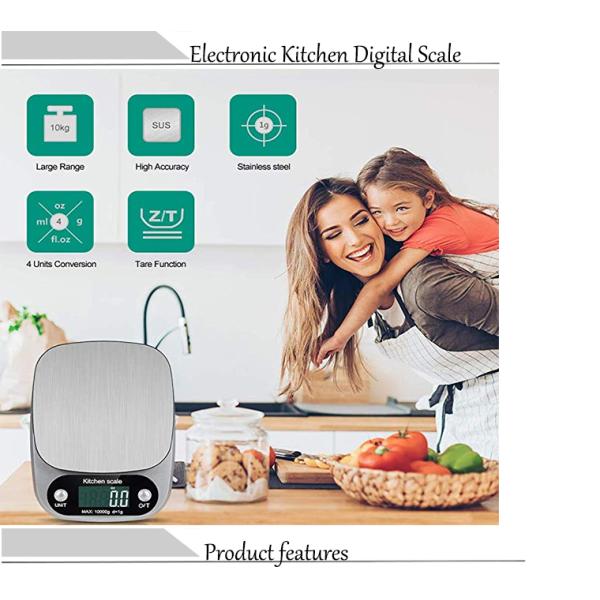 Customized Logo Electronic Digital Scale 2g 5kg 10kg Maximum Weight Recommendation KitchenBacking Cooking Food Weighing Scales