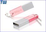 Slim Rectangle Crystal Pen Drive Colorful with Free Ball Chain