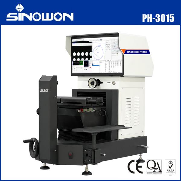 PH-3015 Industrial 2D Measuring Horizontal Projector Z Axis 110mm Resolution 0.0005mm For Gear / Thread Inspection