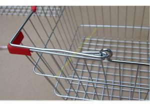 Wholesale Steel Chrome Plated Supermarket Metal Wire Hand Held Shopping Baskets With Double Handles from china suppliers