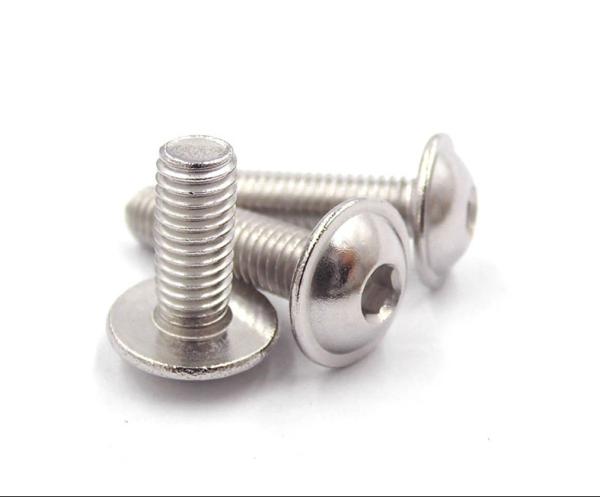 18-8 Stainless Steel Flanged Round Head Hex Drive Machine Screws Pan Head Socket