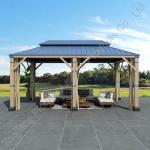 Outdoor Waterproof Aluminum Pavilion Canopy Pergola Patio Sunroom Hardtop Garden