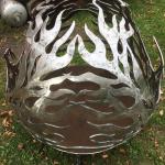 ISO9001 Steel Fire Pits 4.9ft Sphere Fire Pit Corten Steel