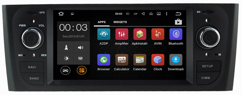 Ouchuangbo 6.1 inch car audio player multimedia android 7.1 for Fiat Punto with 1024*600 gps navi Bluetooth music SWC