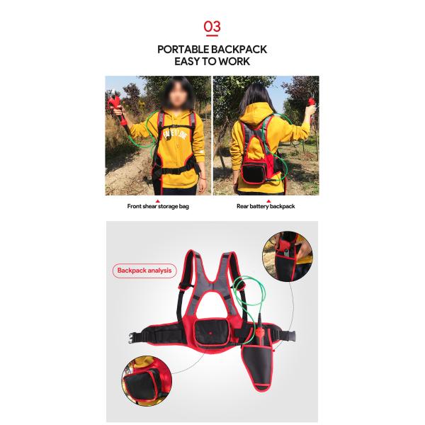 35mm 43.2V Cordless Electric Pruner, Battery Pruning Shears, Portable Wireless Secateurs