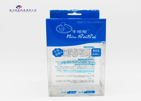 0.3mm Thickness PET Plastic Retail Packaging Boxes Offset Printing Hang Strip On