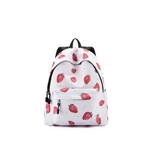 Wholesale OEM Foldable Zipper Closure Backpack White Polyester Rucksack from china suppliers