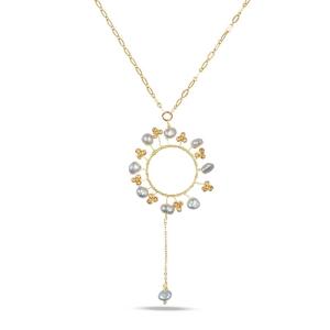Wholesale OEM Pearl Flower Pendant Beaded Necklace , Natural freshwater pearl necklace from china suppliers