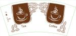 Double PE Coated Paper Cup Fan Wood Pulp 16oz For Forcold Drinking