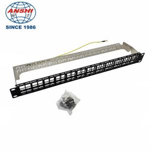 Wholesale Shielded Stp Rack Mount Patch Panel 48 Port 19 Inch With Cable Management from china suppliers