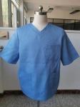 S-XXXL 45gsm Blue Disposable Scrubs Single Use Unisex SMS Nurse Scrubs Uniform